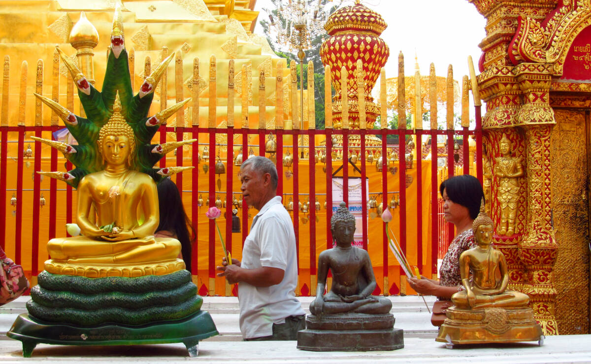 Thai buddist temple Wat Thailand.