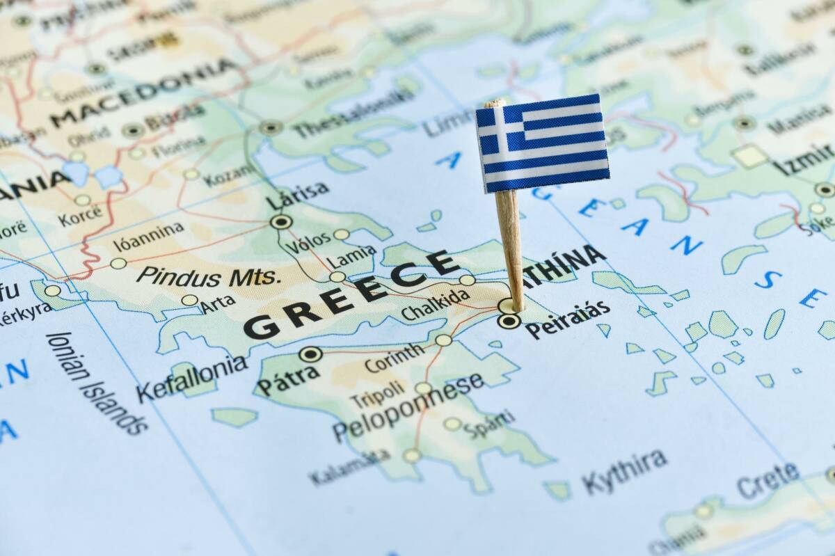 Map of Greece for travel guide