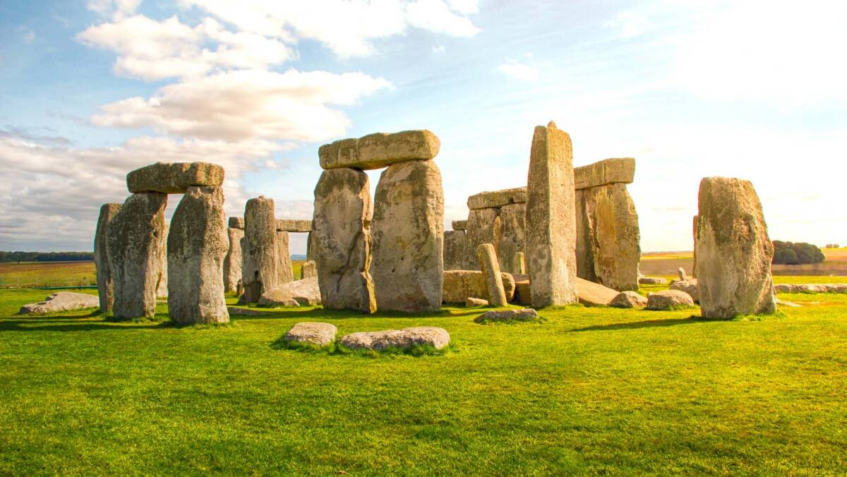 View of the famous Stonehenge located in the United Kingdom.