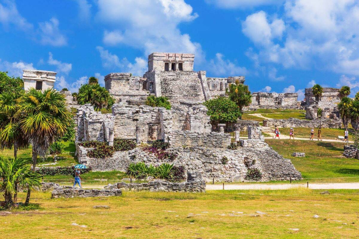 A view of Tulum's historic ruins, highlighting one safe place to travel in Mexico.